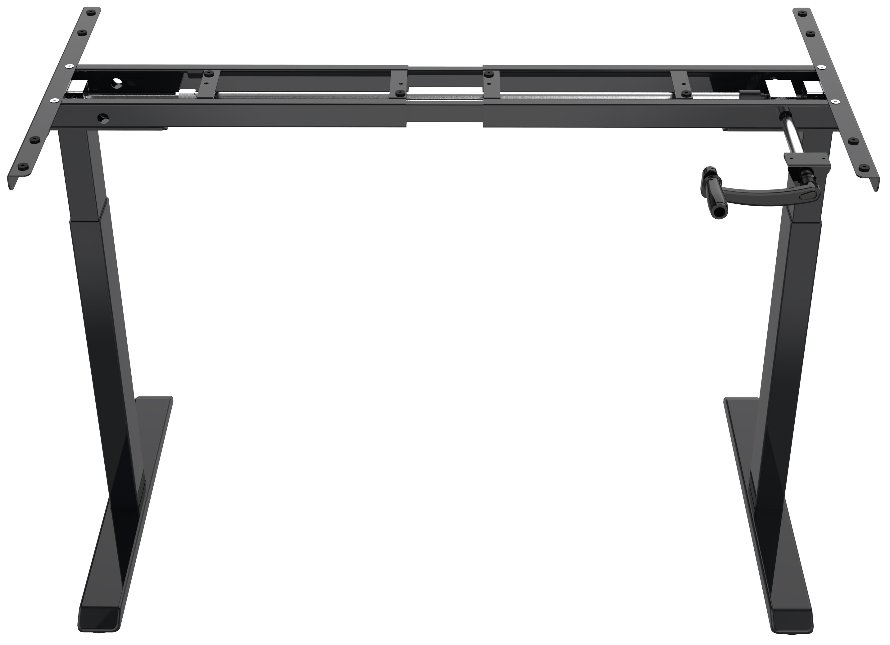 Manual Stand Desk Black Front