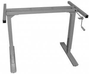 manual crank adjustable height desk frame