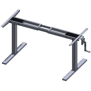 Manual Crank Adjustable Desk Frame