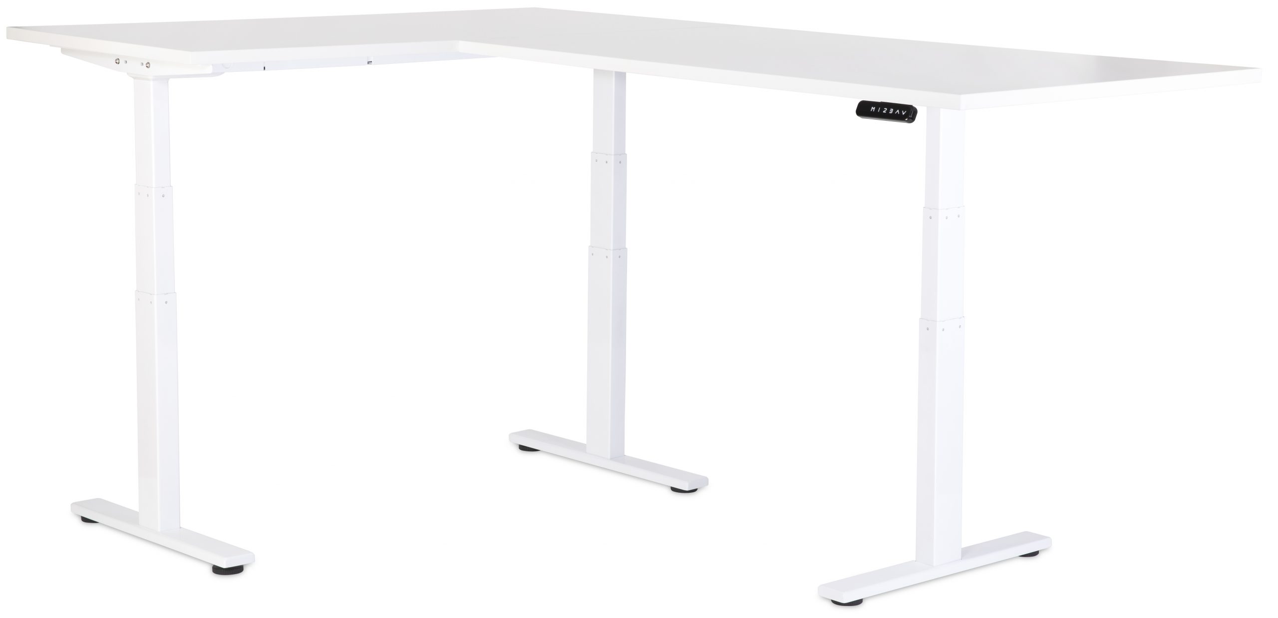 VFlex Standing Desk White with White Desktop